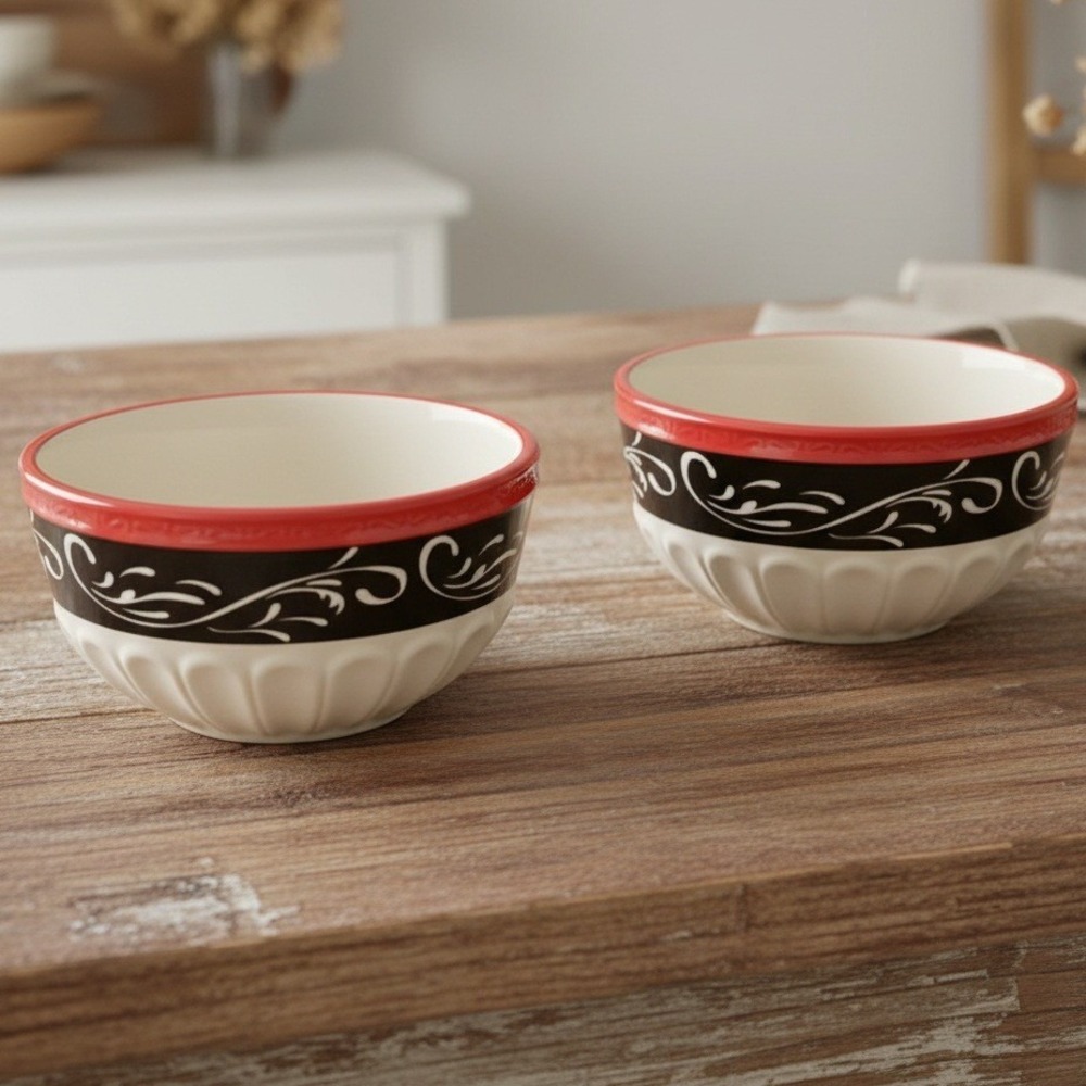 Cracker Barrel Susan Winget Day Break Rooster Cereal Bowls, Set of 2 Dinnerware